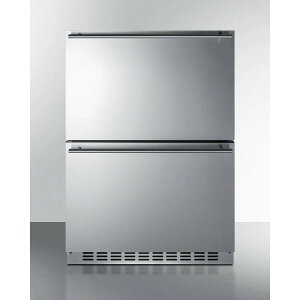 ① Ⓚ o 2i rgC XeX  Summit 24 Inch 2-Drawer Undercounter Refrigerator-Freezer with 3.9 Cu. Ft. Capacity, Temperature SPRF34D Ɠdysz