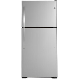 冷蔵庫 冷凍庫 自動霜取りタイプ 2ドア 幅83cm ステンレス 620L ドアの向き変更可 GE 21.9 Cu. Ft. Top-Freezer Refrigerator 家電【代引不可】