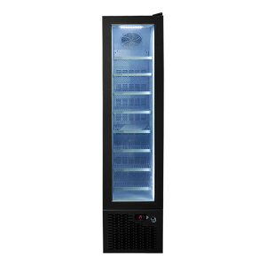Ⓚ 105L X t[U[ 42cm 176cm KXhA ubN Omcan 47241 16 1/2" Slim Black Merchandiser Freezer with Glass Door Ɠd