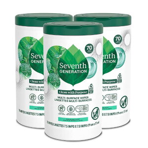 EFbgV[g ZuXWFl[V K[f~g 70 ܂Ƃߔ e sgp \Cv Cp[ Seventh Generation Multi-Surface Wipes, Garden Mint scent