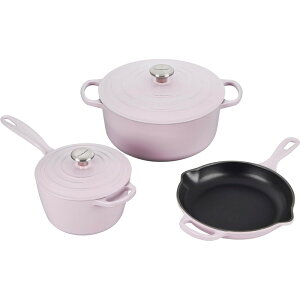 EN[[ N[[ NbNEFA  tCp 3_Zbg Vbg Le Creuset 5 Piece Signature Enameled Cast Iron Cookware Set, Shallot