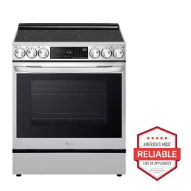 LG コンベクションオーブンレンジ IH 調理器 クッキングヒーター 5口 LG LSIL6336F 6.3 cu. ft. Smart Induction Slide-in Range with InstaView, ProBake Convection, Air Fry, and Air Sous Vide 家電