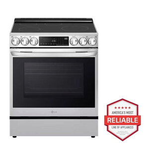 LG コンベクションオーブンレンジ IH 調理器 クッキングヒーター 5口 三相200V LG LSIL6336F 6.3 cu. ft. Smart Induction Slide-in Range with InstaView, ProBake Convection, Air Fry, and Air Sous Vide 家電