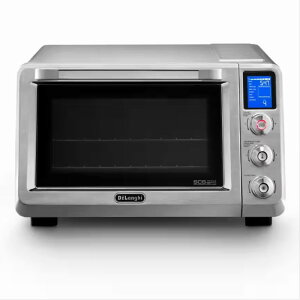 デロンギ デジタル コンベクション オーブン 24L 二重ガラス 7つの調理機能 ステンレス De'Longhi Livenza Convection Toaster Oven EO241250M 家電