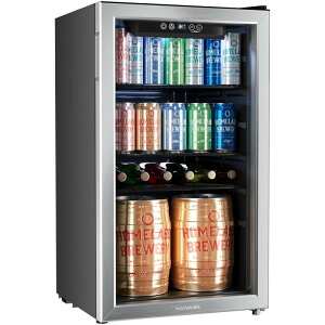 ① ő120 o[Vu KXhA XeX ItBX    V[P[X hOmeLabs Beverage Refrigerator and Cooler - 120 Can Mini Fridge with Glass Door for Soda Beer or Wine Ɠd