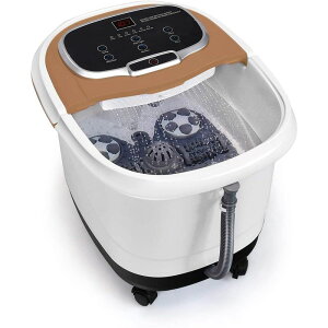 tbgoX  Xp d[[ ^C}[ x LX^[t  ou A Giantex Foot Spa, Foot Spa Bath Massager with Heat, Adjustable Water Shower, Motorized Shiatsu Massage Balls, 2 Maize Rollers, Time & Temper 