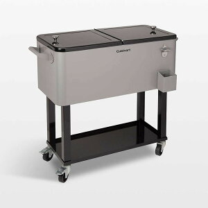 クイジナート カート型 クーラーボックス 76L キャスター 栓抜き付 グレー Cuisinart 80 Qt. Grey Outdoor Cooler Cart CCC-3517