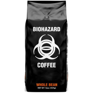 JtFC XgOR[q[  454g _[N[Xg oCInU[h Biohazard Whole Bean Coffee, The World's Strongest Coffee 928 mg Caffeine (16 oz)