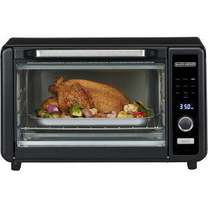 �f�W�^�� �R���x�N�V�����I�[�u�� �G�A�t���C �u���b�N �A���h �f�b�J�[ BLACK+DECKER Crisp 'N Bake 6-Slice Digital Air Fry Toaster Oven �Ɠd