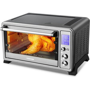 ���e�B�T���[ �f�W�^�� �R���x�N�V�����I�[�u�� ��^ 25L TOSHIBA TOSHIBA AC25CEW Large 6-Slice Convection Toaster Oven Countertop, 10-In-One with Toast, Pizza and Rotisserie, 1500W �Ɠd