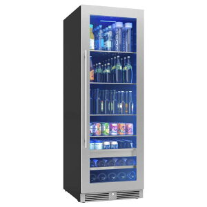 rgC ① CN[[ XeX KXhA o 61cm Zephyr 24 Inch Wine Fridge & Beverage Refrigerator Single Zone Full Size PRB24F01BG Ɠdysz