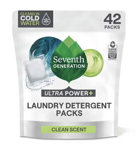�Z�u���X�W�F�l���[�V���� ����p �L���[�u ��� �E���g���p���[ �v���X 42�� �V�g���X Seventh Generation Ultra Power Plus Fresh Citrus Laundry Packs - 42ct