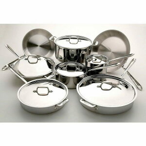 I[Nbh XeX tCp  14_Zbg All-Clad Stainless 14-Piece Cookware Set 501716 ysz
