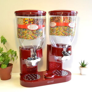 hCt[hfBXyT[ fA _u 2A bh [u Honey-Can-Do Dual Dry Food Dispenser, Red GAT203/KCH-06125
