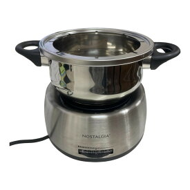 【中古】ノスタルジア チーズ＆チョコレート電気フォンデュ鍋 フォークなし 温度調整 Nostalgia FPS200 6-Cup Stainless Steel Electric Fondue Pot