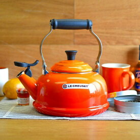 ルクルーゼ クラシック 笛吹きケトル やかん オレンジ フレイム 1.6L IH対応 Le Creuset 1.7-Qt Enamel on Steel Classic Whistling Teakettle Flame Q3101-2