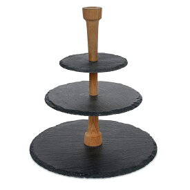 ボスカ チーズタワー 3段 ディスプレー スタンド ホームパーティ スレート オーク 木製 Boska Holland Cheese Tower, 3 Tier Serving Tray, Slate and Oak Wood, Pro Collection