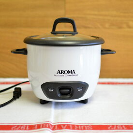 アロマ 6カップ 炊飯器 フードスチーマー ホワイト 白 Aroma ARC-743-1NG 3-Cup (Uncooked) 6-Cup (Cooked) Rice Cooker and Food Steamer White 家電