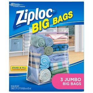 ジップロック ジャンボサイズ 60×82cm 3枚入 Ziploc Jumbo Big Bags 3 ea