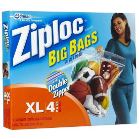 ジップロック XLサイズ 60×51cm 4枚入 Ziploc XL HD Big Bag (4 Bags)