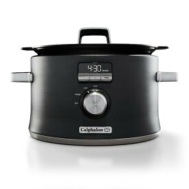 スロークッカー カルファロン 直火対応 IH対応 5.0L Calphalon Digital Saut Slow Cooker, Dark Stainless Steel SCCLD1 家電