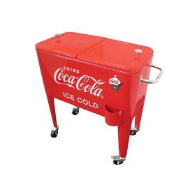 コカコーラ カート型 クーラーボックス 57L キャスター付 オープナー付 レトロ Leigh Country CP 98108 Retro Metal Coca-Cola Cooler, 60 Quart