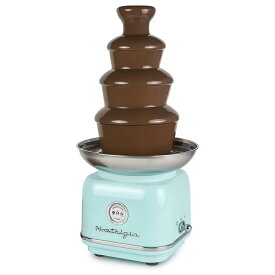 チョコレートファウンテン 4段 アクア 水色 ノスタルジア レトロ クラシック Nostalgia CLCF4AQ Retro Chocolate Fondue Fountain, 2-Pound Capacity, Easy to Assemble 4 Tiers, Aqua 家電