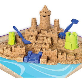 お部屋で砂遊び マジックサンド 1.4kg お城 おもちゃ 子供 3歳以上 Kinetic Sand Beach Sand Kingdom Playset with 3lbs of Beach Sand, for Ages 3 and Up