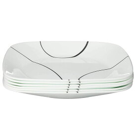 スクエア ランチプレート 皿 6枚セット コレール シンプルライン Corelle Square Simple Lines 9-Inch Plate Set (6-Piece)