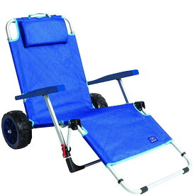 2-in-1 カート 折りたたみ 椅子 ビーチ ラウンジチェア タイヤ アウトドア キャンプ MacSports 2-in-1 Outdoor Beach Cart + Folding Lounge Chair w/Lock | Tanning, Sunbathing, Lounging, Pool, Backyard, Porch | Portable, Collapsible with All-Terrain Wheels