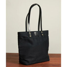 ジッパートート アメリカ製 レザーストラップ ブラック 黒 コットンツイル バッグ ARTIFACT Black Twill Zipper Tote w/ Leather Straps