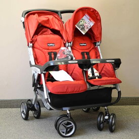 ペグペレーゴ アリア 双子 ツインベビーカー レッド Peg Perego Aria Twin Stroller IPAX04NA34DA49GT59 Geranium