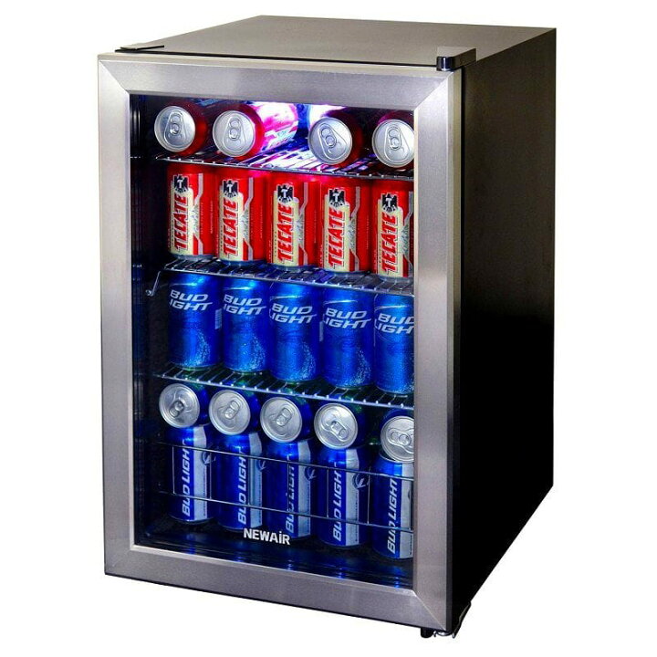 楽天市場 冷蔵庫 90缶 ガラスドア ステンレス ミニバー ビバレッジクーラー ニューエアー おしゃれ かっこいい オフィス 事務所 ホテル 客室 Newair 90 Can Freestanding Beverage Fridge In Stainless Steel Ab 850 家電 アルファエスパス楽天市場店