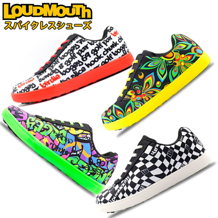 美品 ラウドマウス Loudmouth カラフルゴルフシューズ 23.5? マルチ 