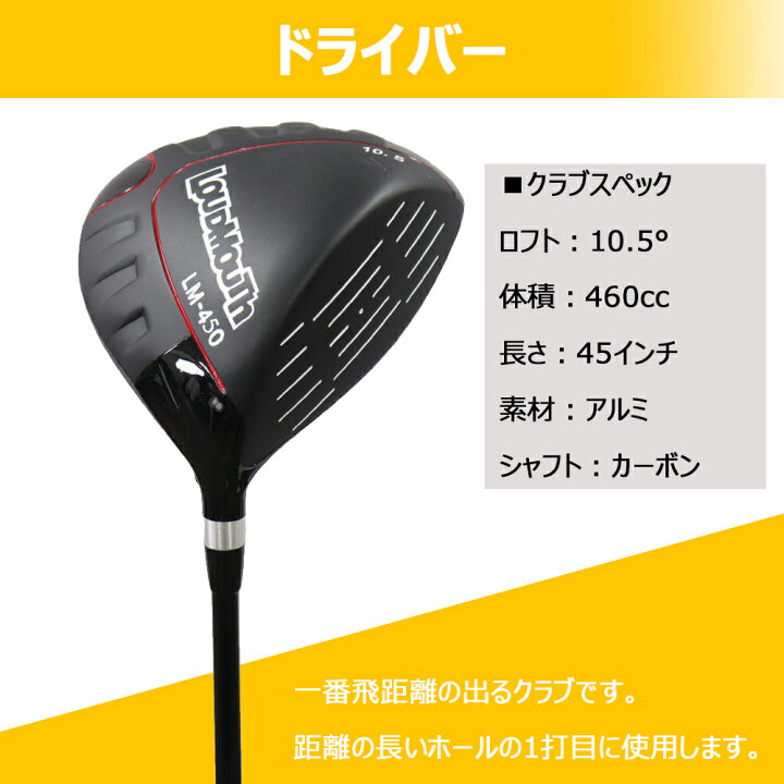 楽天市場】予約 / ラウドマウス ゴルフ クラブセット メンズ 15点 