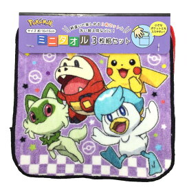 ポケットモンスター 3Pミニタオル PK2303 433241 ポケモン プチタオル ハンカチ 子供 キッズ