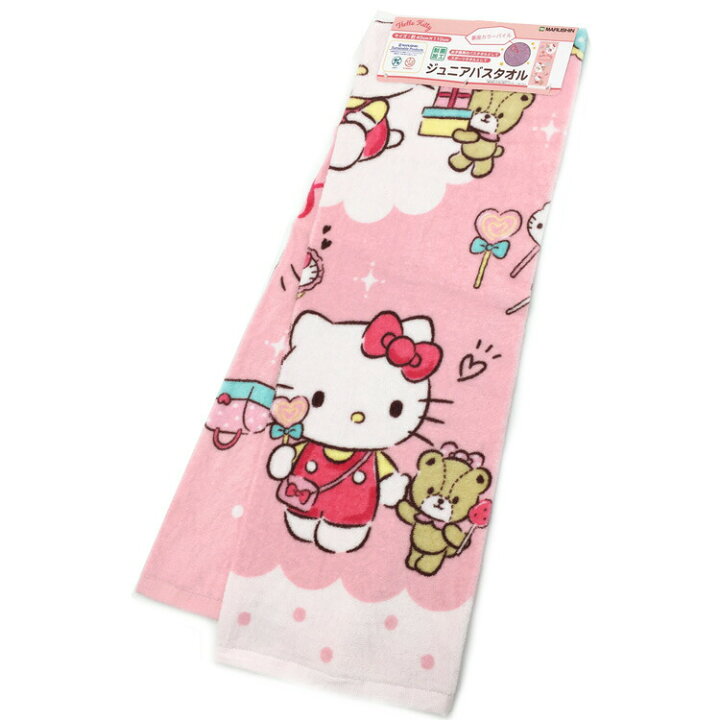 ハローキティ ジュニアバスタオル きらきらショッピング 790504 Hello Kitty サンリオ SANRIO キャラクターハウス キャロル ハローキティ ジュニアバスタオル きらきらショッピング 790504 Hello Kitty サンリオ SANRIO