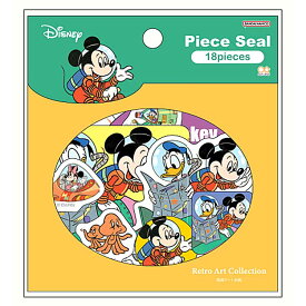 ミッキー ピースシール 728056 レトロアートコレクション1990 ディズニー Disney 復刻アート 第4弾