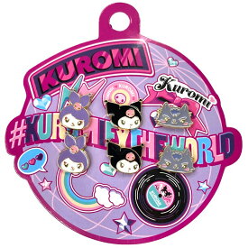 クロミ 6Pピアス GOLD 463576 KUROMI WONDER JOURNEY SERIES SANRIO サンリオ 世界クロミ化計画 KUROMIES クロミーズ