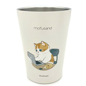 mofusand 2WAY真空二重タンブラーM450ml 在宅ワークにゃん 037854 ステンレス マグ コップ 保温 保冷