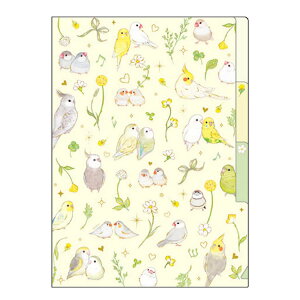 たけいみき A5クリアファイル 3ポケット ナチュラルバード 158049 水彩 イラストレーター