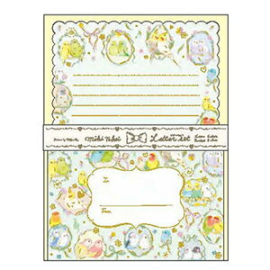 たけいみき レターセット カラフルバード 157837 水彩 イラストレーター