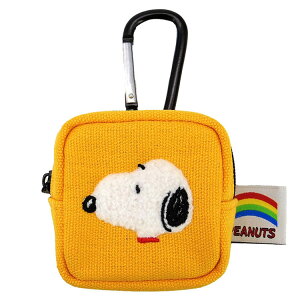 スヌーピー カラフル カラビナミニポーチ YE PEANUTS 206435