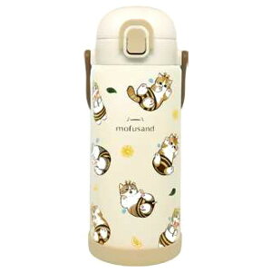 mofusand ステンレスワンプッシュボトル1000ml 保冷 はちにゃん 049017 モフサンド もふもふにゃんこ ぢゅの