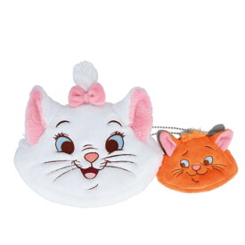 おしゃれキャットマリー なかよしポーチセット マリー&ベルリオーズ&トゥルーズ フェイス型ポーチ ダイカット 2個セット 仲良し ふわふわ 小物入れ 788166