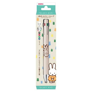 ミッフィー ブレン4+S 4色ボールペン+シャープペン0.5mm グレージュ 200136 BLEN Miffy ディックブルーナ