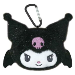 クロミ フェイスミニポーチ ブラック 604783 エンジェル KUROMI サンリオ