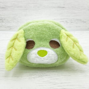お茶犬 フェイスポーチ リョク 600532 ふわふわシリーズ おちゃけん 緑茶犬