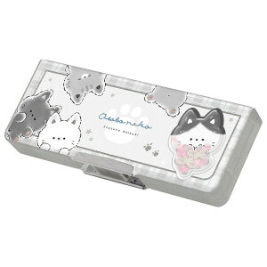 あそぼうねこ コンパクト両面開きペンケース シャカシャカワッペンつき 322665 猫 ネコ