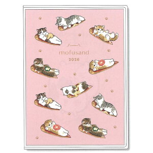 mofusand 手帳 2026年スケジュール帳 1000137367 2026年1月始まり・A6変形マンスリー ピザにゃん 178343